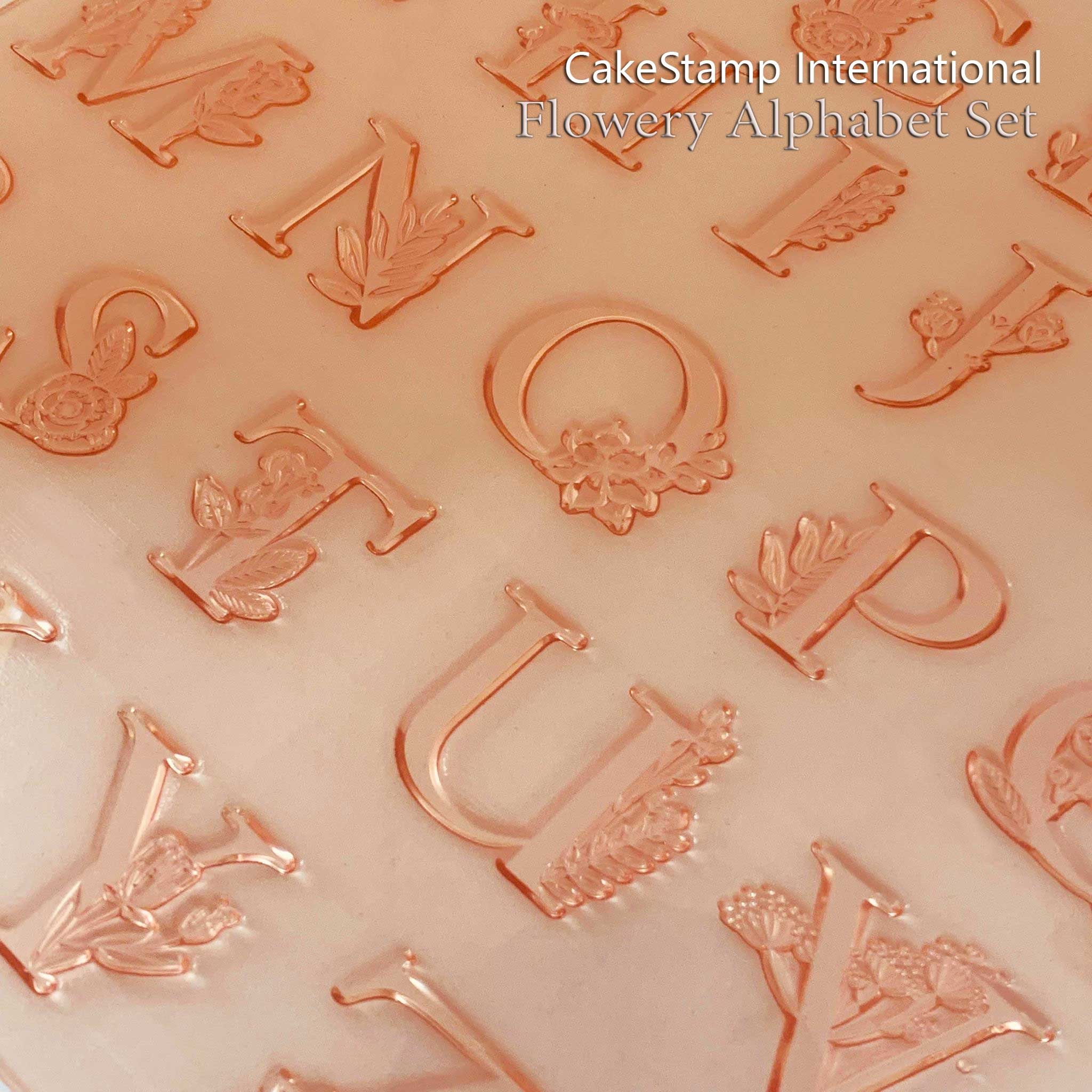 Flowery English Alphabet Embossing Letter Stamps for Fondant Etsy