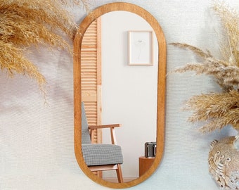 13.8" Small oval decorative mirror for wall