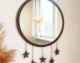 Celestial Star Hanging Mirror, Galaxy Nursery Decor