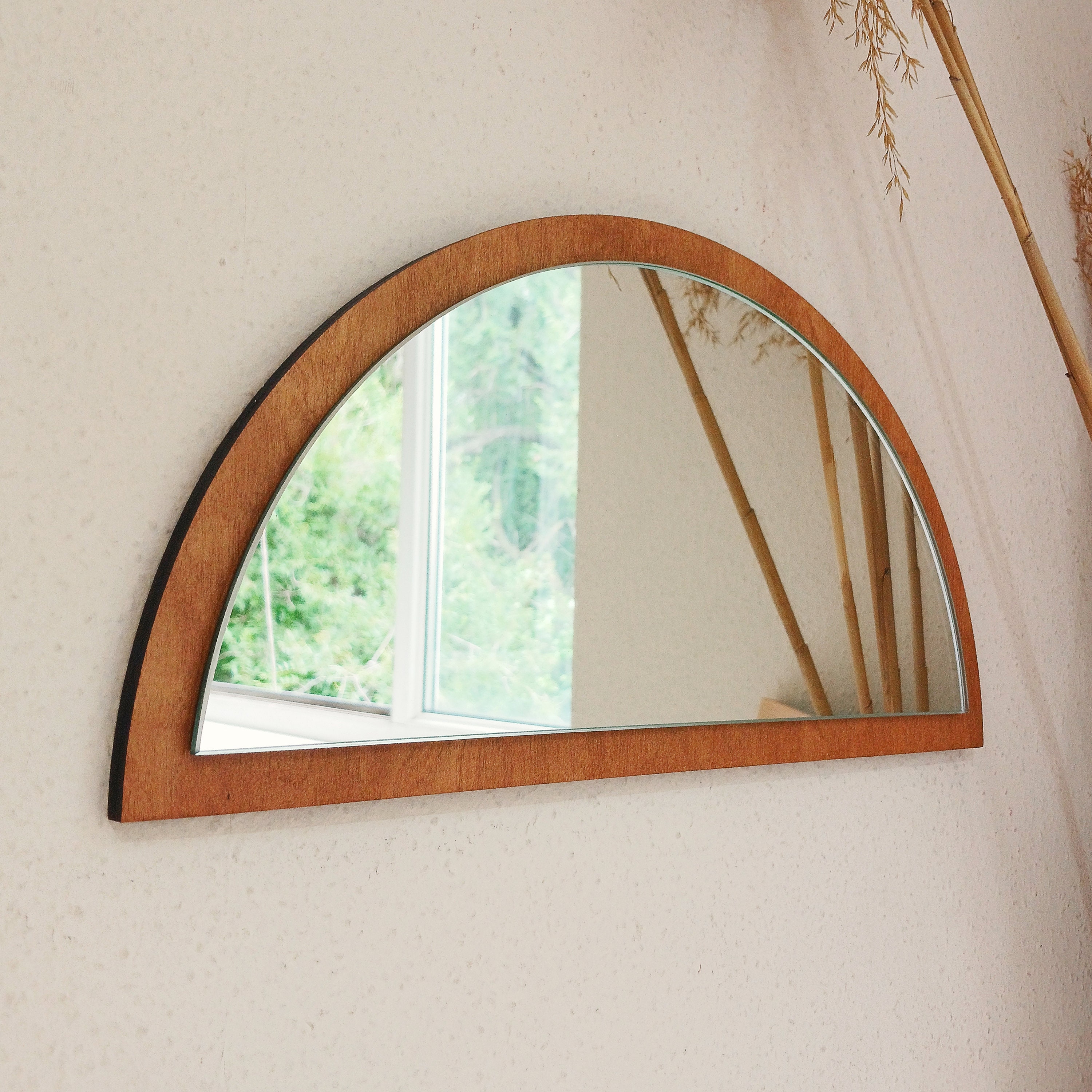 Celestial Decor Half Moon Mirror, Half Moon Wall Hanging, Boho Moon ...