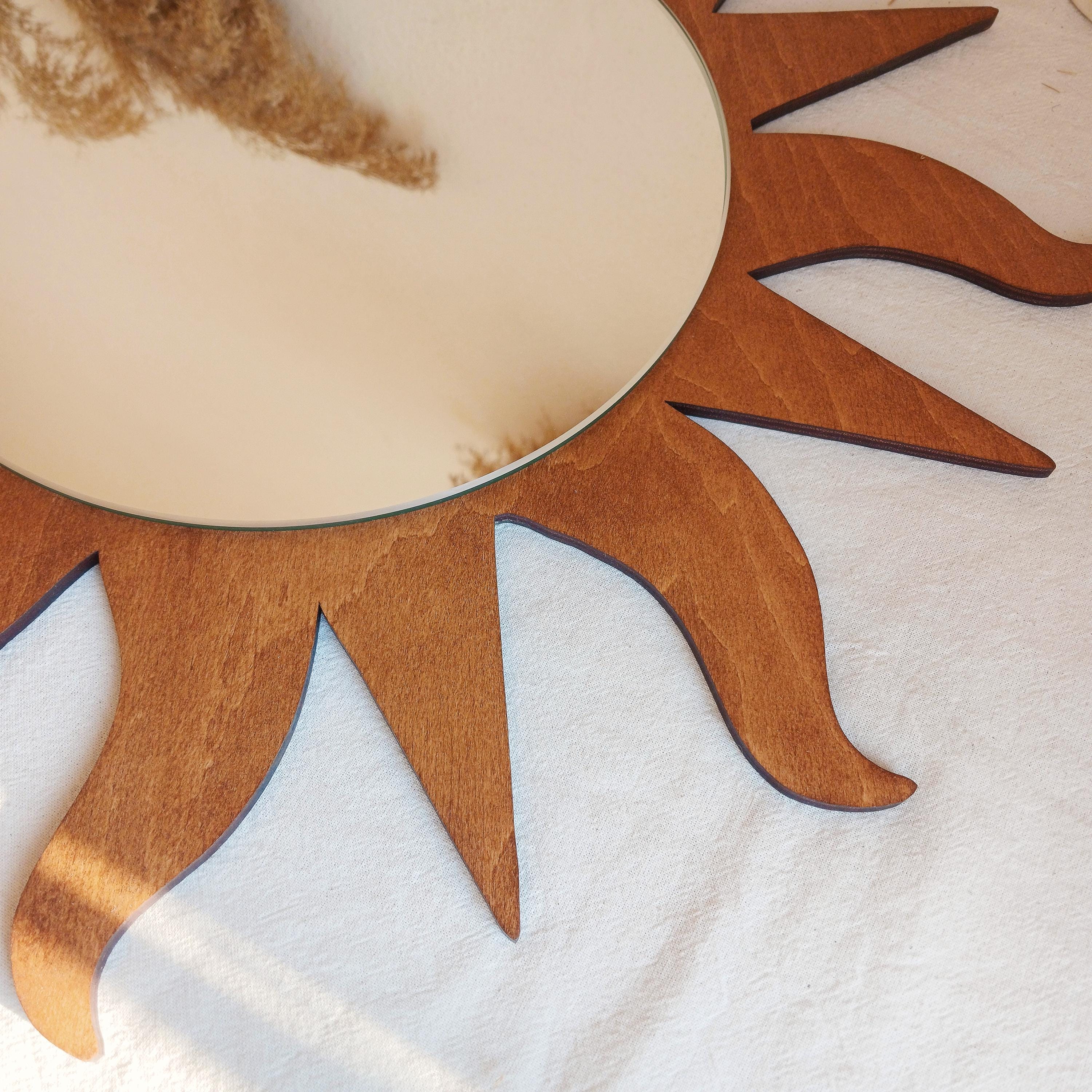 Specchio da parete creativo in metallo dorato Sunburst di lusso da 915 mm, corazione per la casa per soggiorno｜Homary