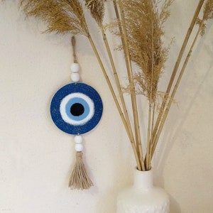 Wooden evil eye wall hanging, Evil eye house protection, Above door decor, Third eye protection gift, New home gift, Mystical all seeing eye