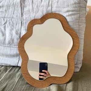 Roman Gold Irregular Mirror – Living Room Wall Decor Accent Brown