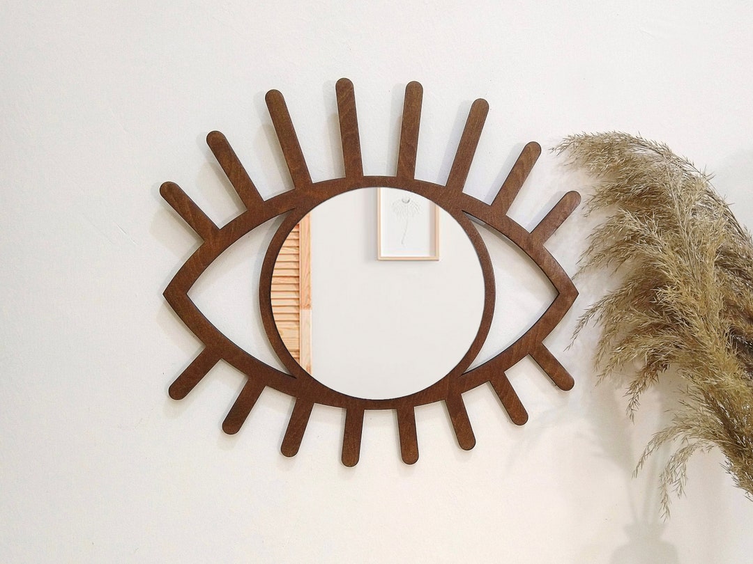 Evil Eye Mirror Wall Decor, All Seeing Eye With Small Round Mirror