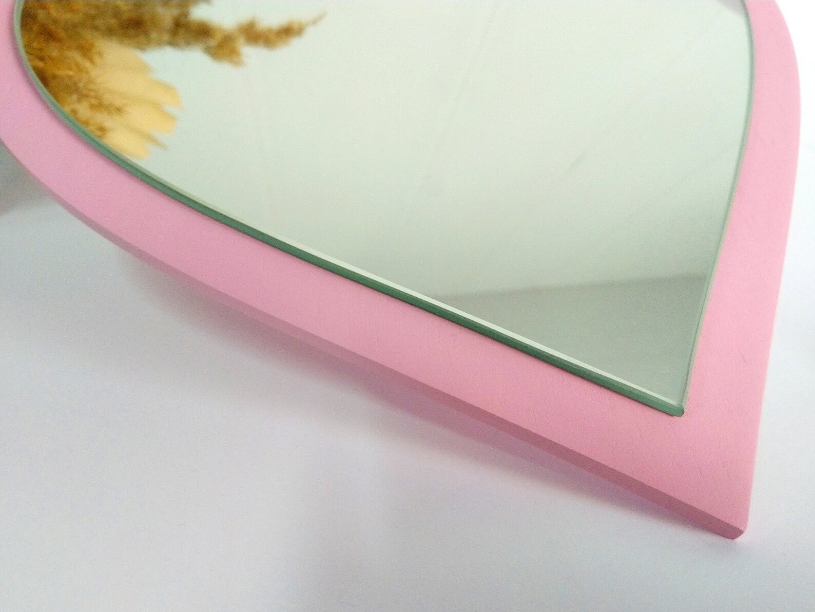 Pink Heart Mirror Heart Shaped Mirror Small Wall Mirror Etsy