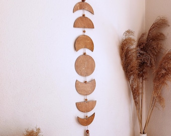 Mondphase Boho Wanddekor, Boho Mondphasen, Boho Mond Wandgirlande, Boho Mondphase Banner, Boho Geschenkidee für Boho-Liebhaber