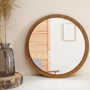 Round wall mirror, Сircle mirror, Boho mirror, Vanity mirror, Small wall mirror