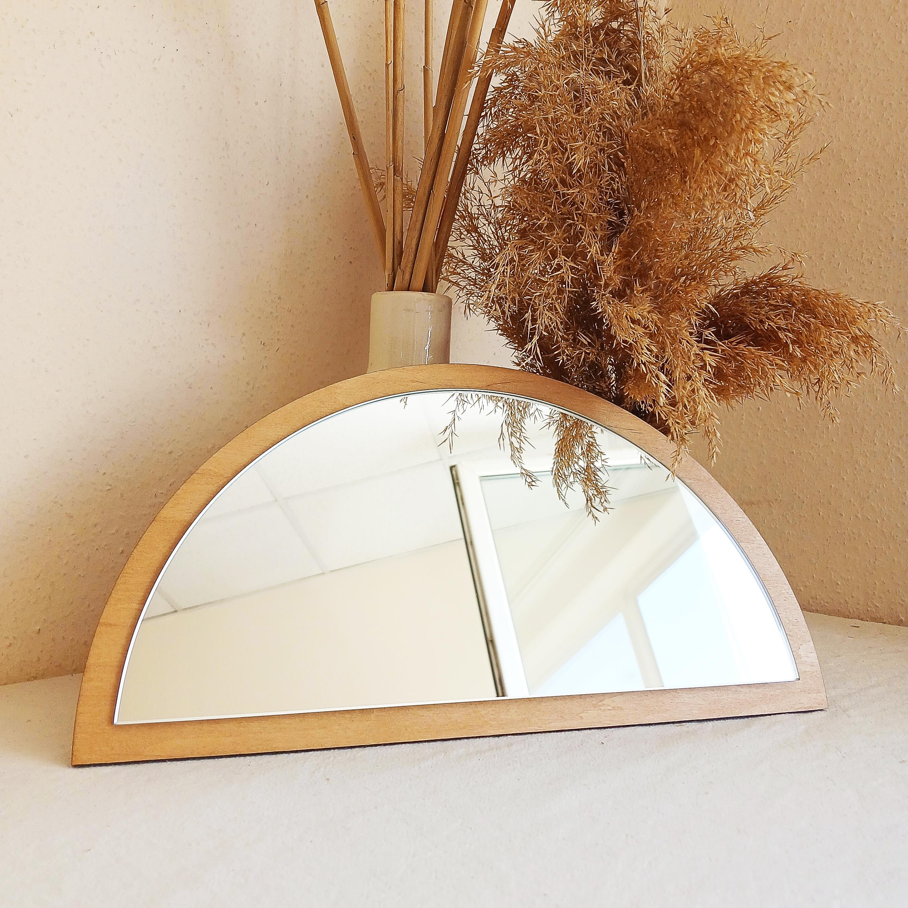 Celestial Decor Half Moon Mirror, Half Moon Wall Hanging, Boho Moon ...