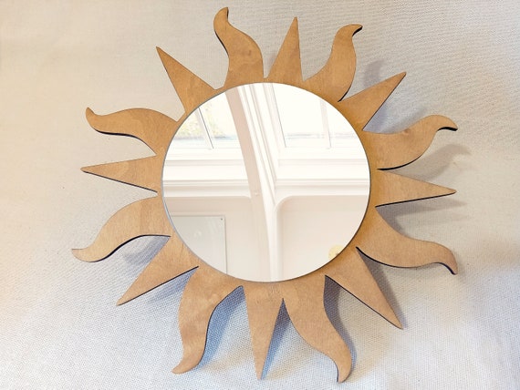 Modern Style Mirror Wall Stickers Dazzling Sun Shape Self - Temu