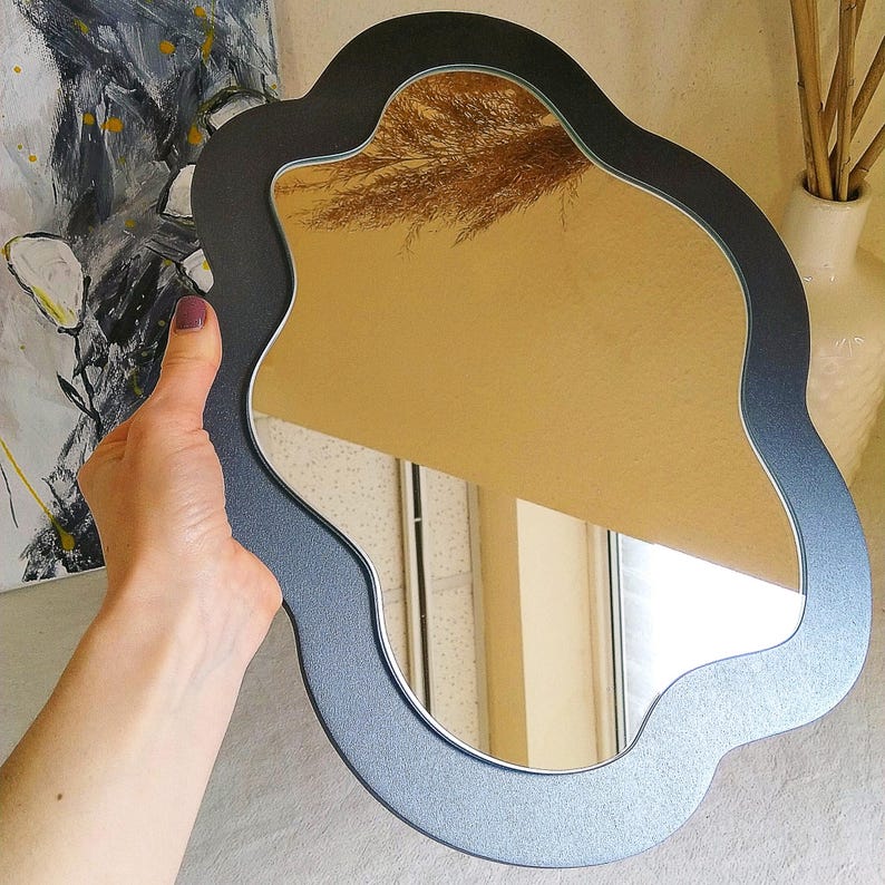 Roman Gold Irregular Mirror – Living Room Wall Decor Accent image 14