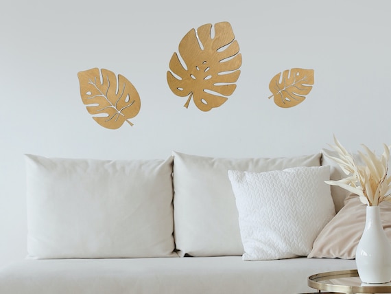 Tropische Bltter, Bettber Wanddeko, Monstera Wanddeko, Palmen Blatt Blatt  ber Couch Dekor, Asthetische Raumdeko hngende Bltter - Etsy sterreich