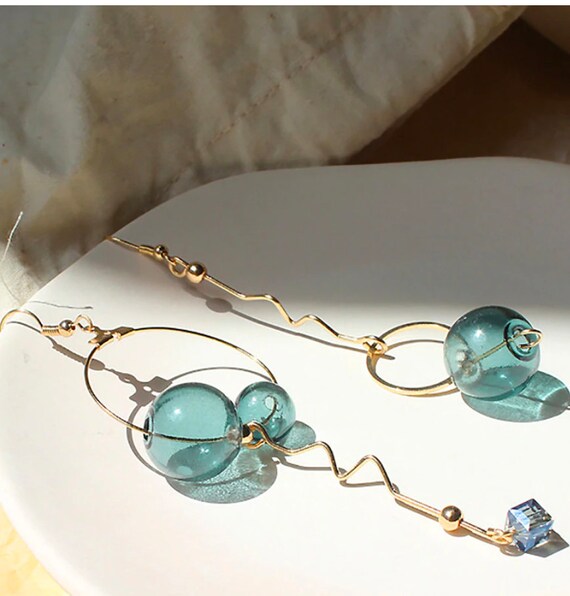 Glass Ball Earrings Handmade Earrings Jewelry Art Earrings Etsy