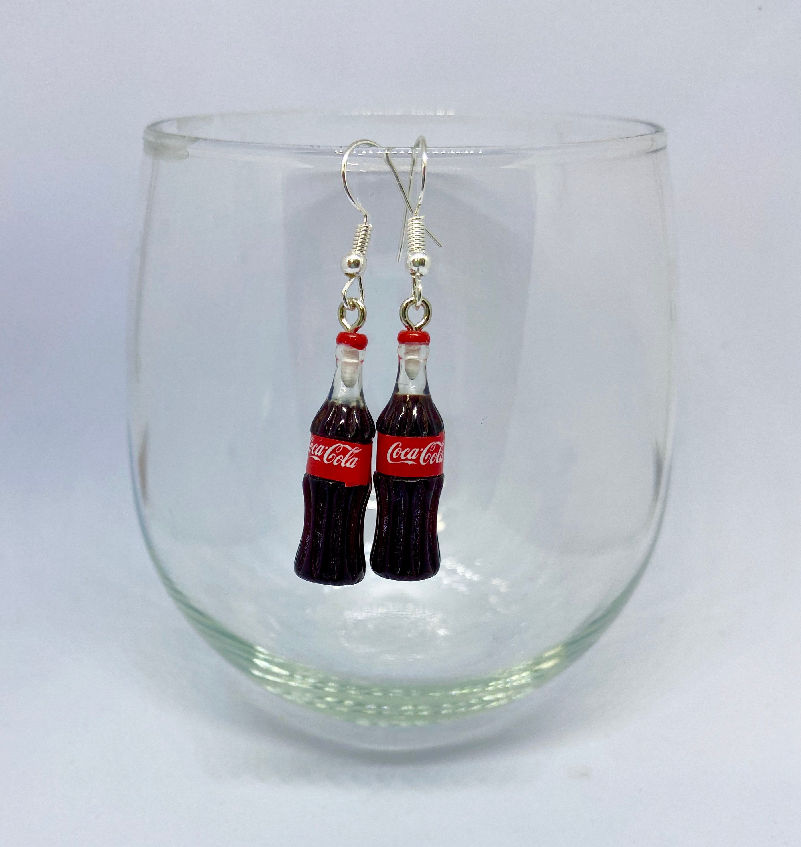 Coke Bottle Earrings, Coca Cola Earrings, Earring, Art Earrings, Hand