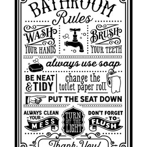 Bathroom Wall Prints Bathroom Decor Bathroom Prints | Etsy