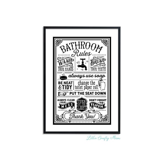 Bathroom Wall Prints Bathroom Decor Bathroom Prints | Etsy