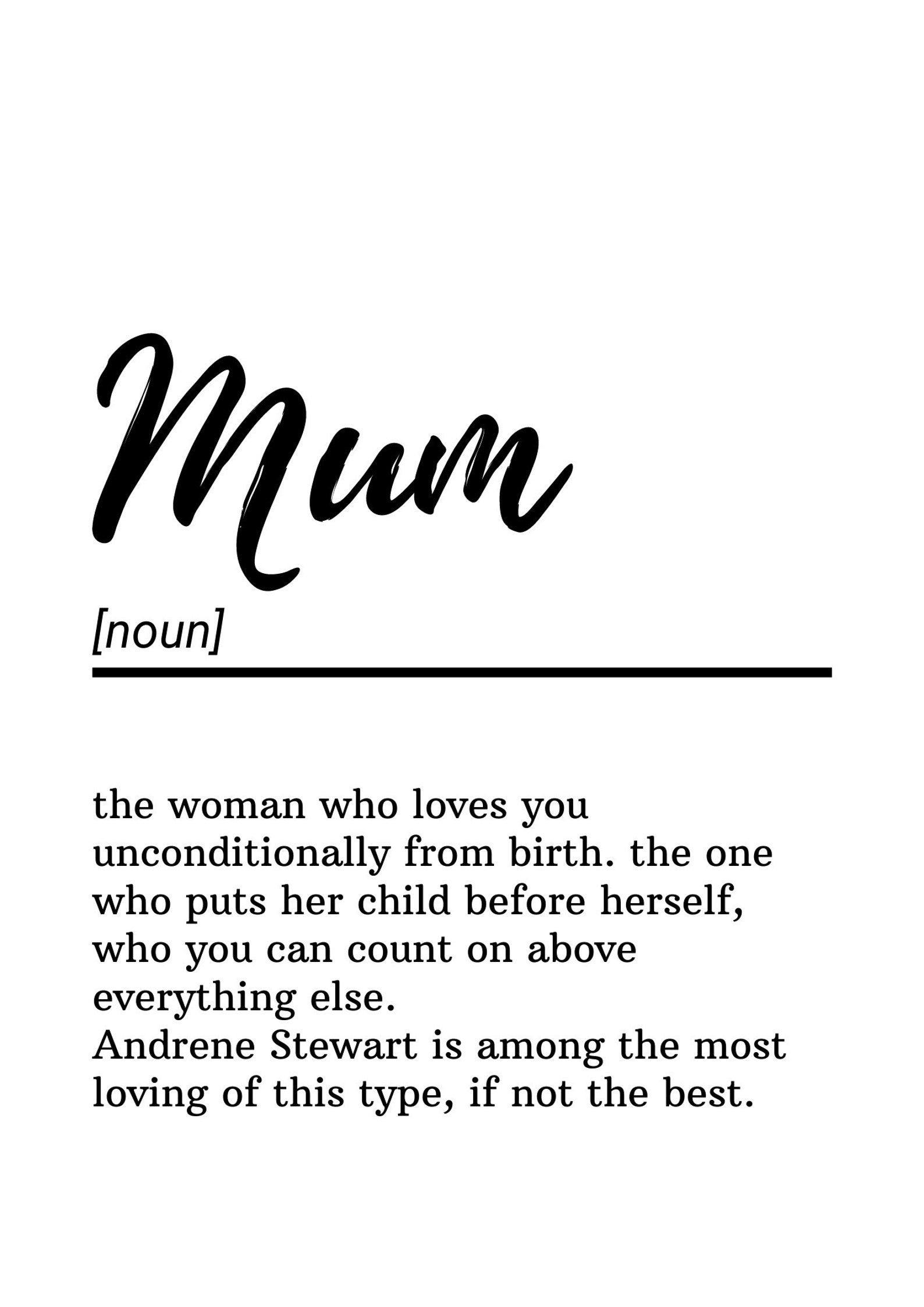 Mum Quote Print Gift for Mum Quote Prints Print Gift for Etsy UK