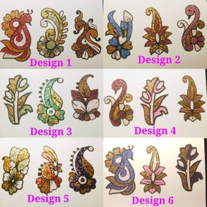 Crystals Body stickers/Crystals Hand Stickers/Wedding Henna stickers/Mehndi stickers/Bollywood/Self Adhesive Stickers/Glitter stickers