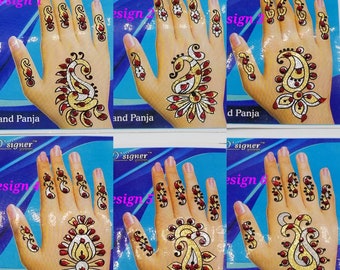 Crystals Henna stickers/Crystals Hand Stickers/Wedding Henna stickers/Mehndi stickers/Bollywood/Self Adhesive Stickers/Hath panja stickers