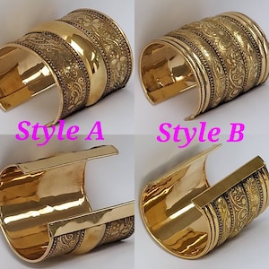 Indian cuff bracelet/Indian kada/Bangle/Brass jewelry/One size fits all/Brass Jewelry