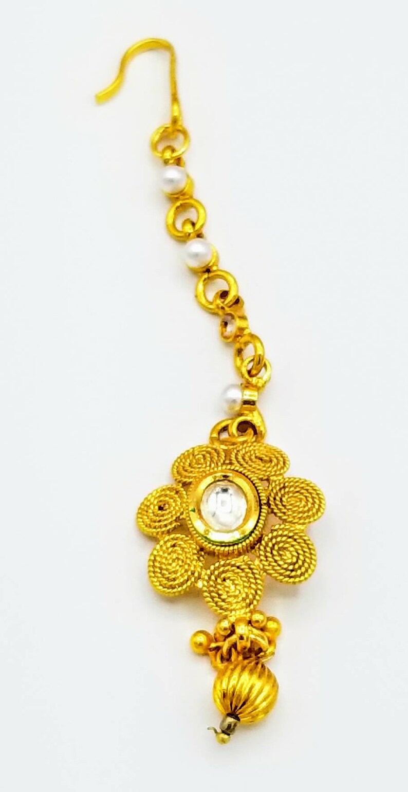 meenakari /& gold tikka jewelry set Cubic ZirconKundan jewelry set 22K Gold platedIndian jewelryPakistani jewelry Indian bridal Kundan