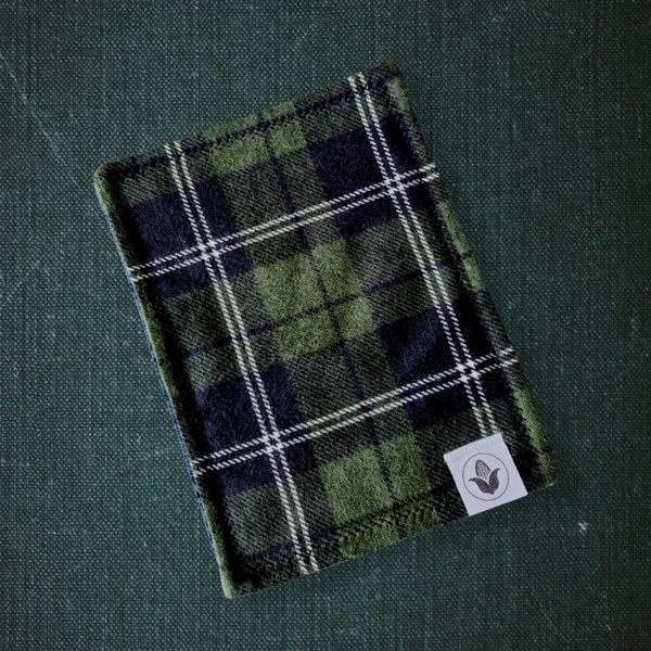 Green & Black Plaid EDC Microfiber Handkerchief Everyday Carry Hank Gift for Him Gift for Her Gift for Them Glasses Cleaning Cloth