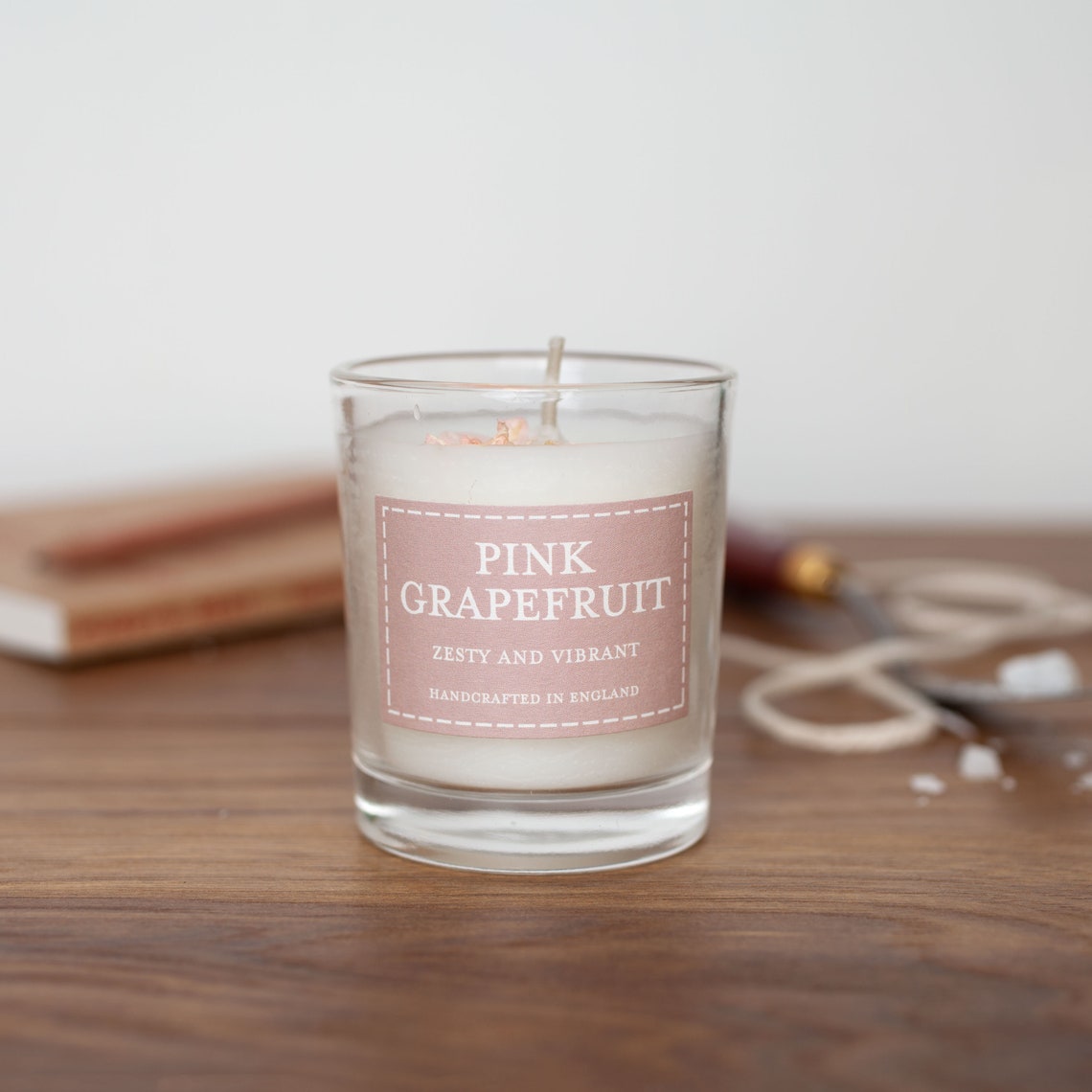 Scented Glass Candle With Petals 20 hour burn time Etsy