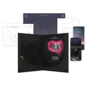 Regalo "Nomina una stella" - Regalo di compleanno unico - Cartella per certificato di denominazione stellare personalizzata - Set regalo speciale per lei o per lui