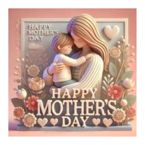Tarjeta digital del Día de la Madre / Diseño divertido en 3D / Descarga e impresión instantáneas