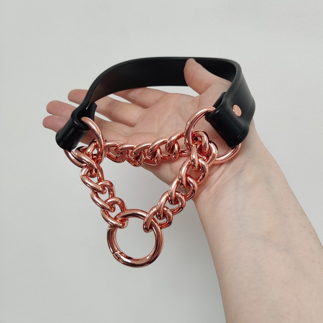 Rose Gold Martingale Collar Vegan Friendly, Choice of Straps Etsy
