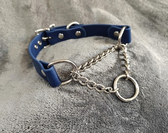 Buckle Chain Front Martingale Collar: Vegan Friendly, Allergy Friendly, Customisable