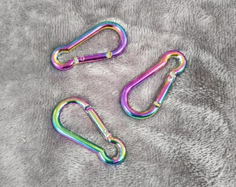 Rainbow Carabiner: Spring Clip, Snap, Keyring