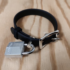 Locking Padlock Post for Leather, Rubber, Neoprene or BioThane