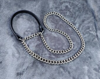 Extra Long Chain Front Martingale Collar: Vegan Friendly