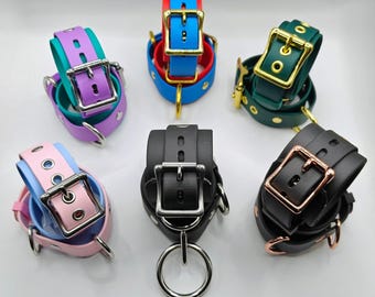 Heavy Duty Cuffs: Vegan Friendly, Latex Free, Choice of Hardware and Straps