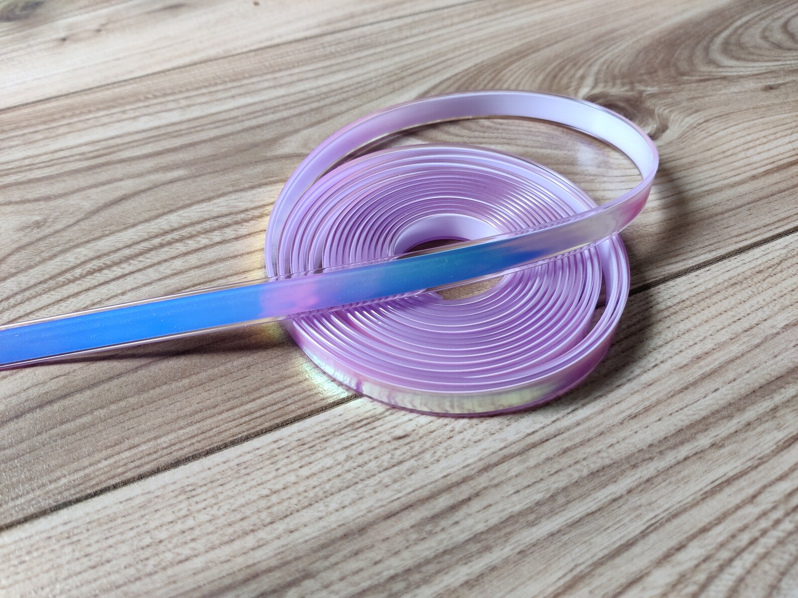 Two Layer Iridescent Vinyl Collar Rainbow Vegan Etsy