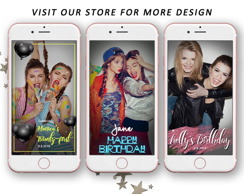 Glitter Brush Stroke Birthday Geofilter Birthday Snapchat Filter Birthday Party Geofilter Birthday Geo Filter Custom Birthday Geofilter