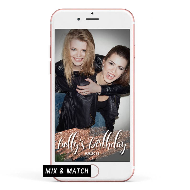 Glitter Brush Stroke Birthday Geofilter Birthday Snapchat Filter Birthday Party Geofilter Birthday Geo Filter Custom Birthday Geofilter