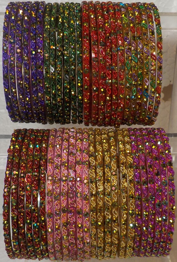 Set of 12 Glass Bangles Baby Shower Bangles Seemandham Bangles Etsy