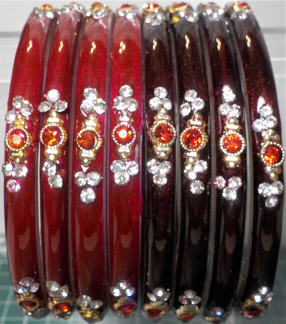 Set of 8 Glass Bangles Baby Shower Bangles Seemandham Bangles Etsy UK