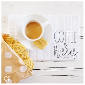 Coasters coffee & kisses ITH Set 13x18, 16x26, 18x30 and 20x30