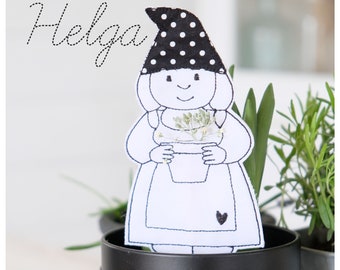 Flower stud Helga (Appli), 10x10 - 24x36