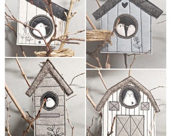 Set Flower Stud Birdhouse Appli