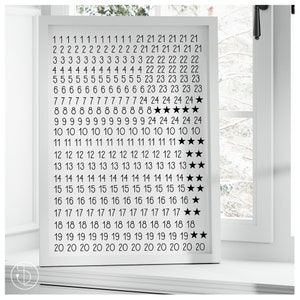 Advent tree candles - print template waterslide film