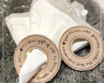 Friendship napkin rings