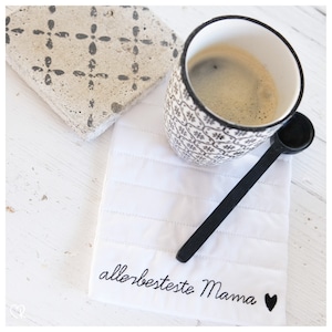 Mug Rug best mom, 13x18, ITH