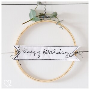 ITH Banner happy birthday, 10x10, 13x18, 16x26 and 18x30