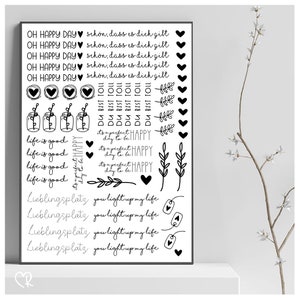 Love Words - Print Template Waterslide Film