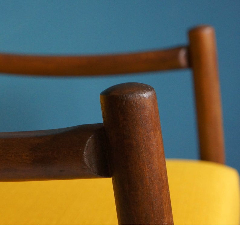 Vintage Armchair from Mid Century, Mustard, Restored image 6