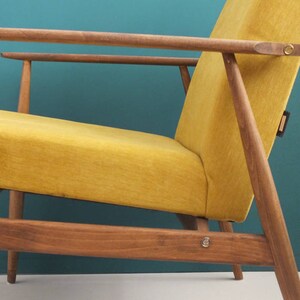 Vintage Armchair from Mid Century, Mustard, Restored image 9