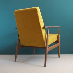 Vintage Armchair from Mid Century, Mustard, Restored image 3